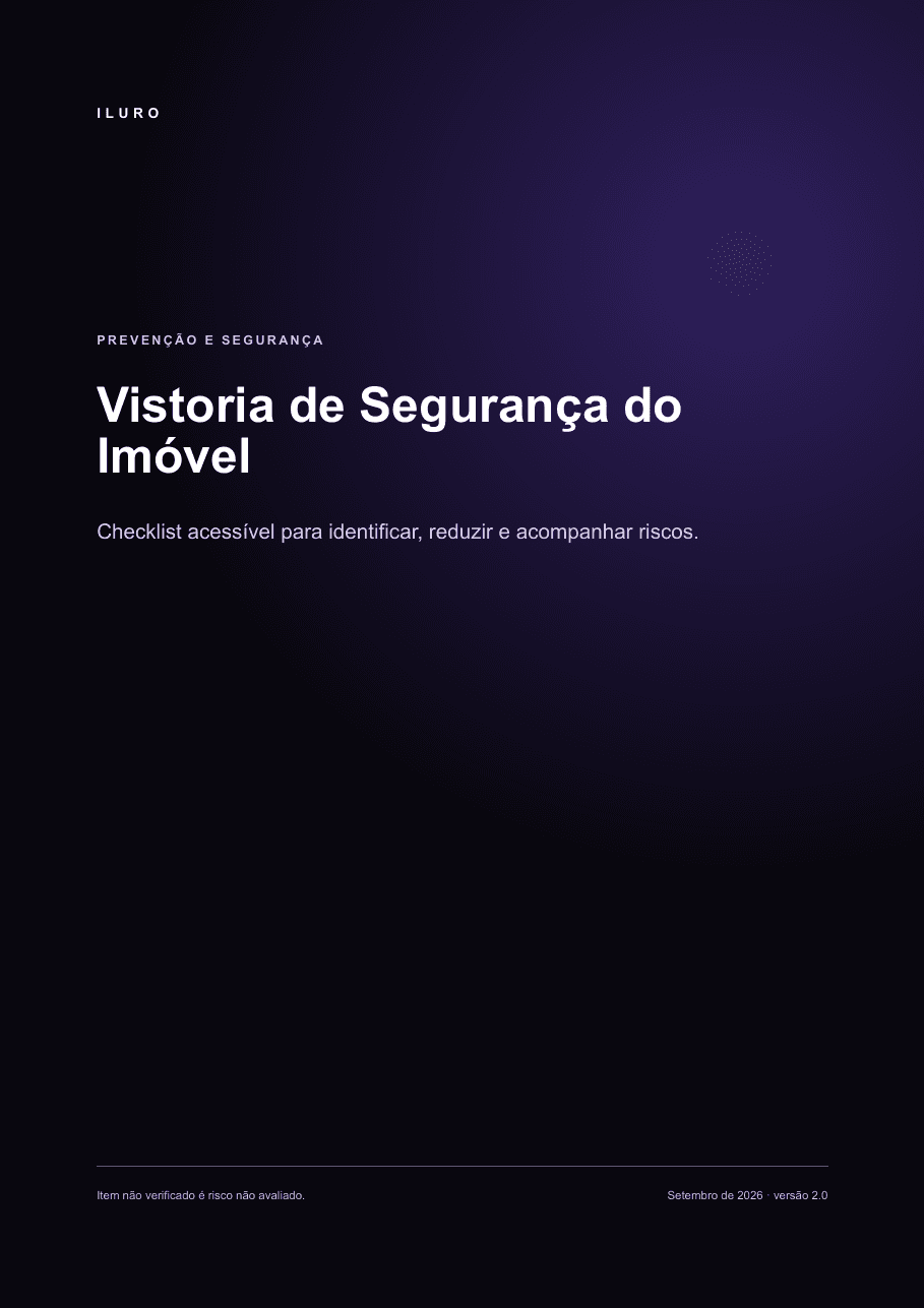 Capa do material Vistoria de Segurança do Imóvel